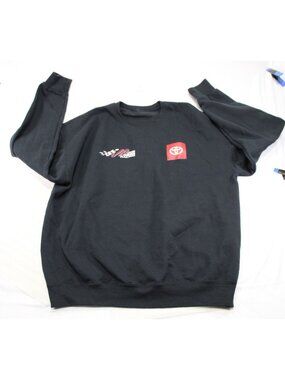 Joe Gibbs Racing Team Issued Toyota Black Crewneck Sweatshirt Mens Size Large